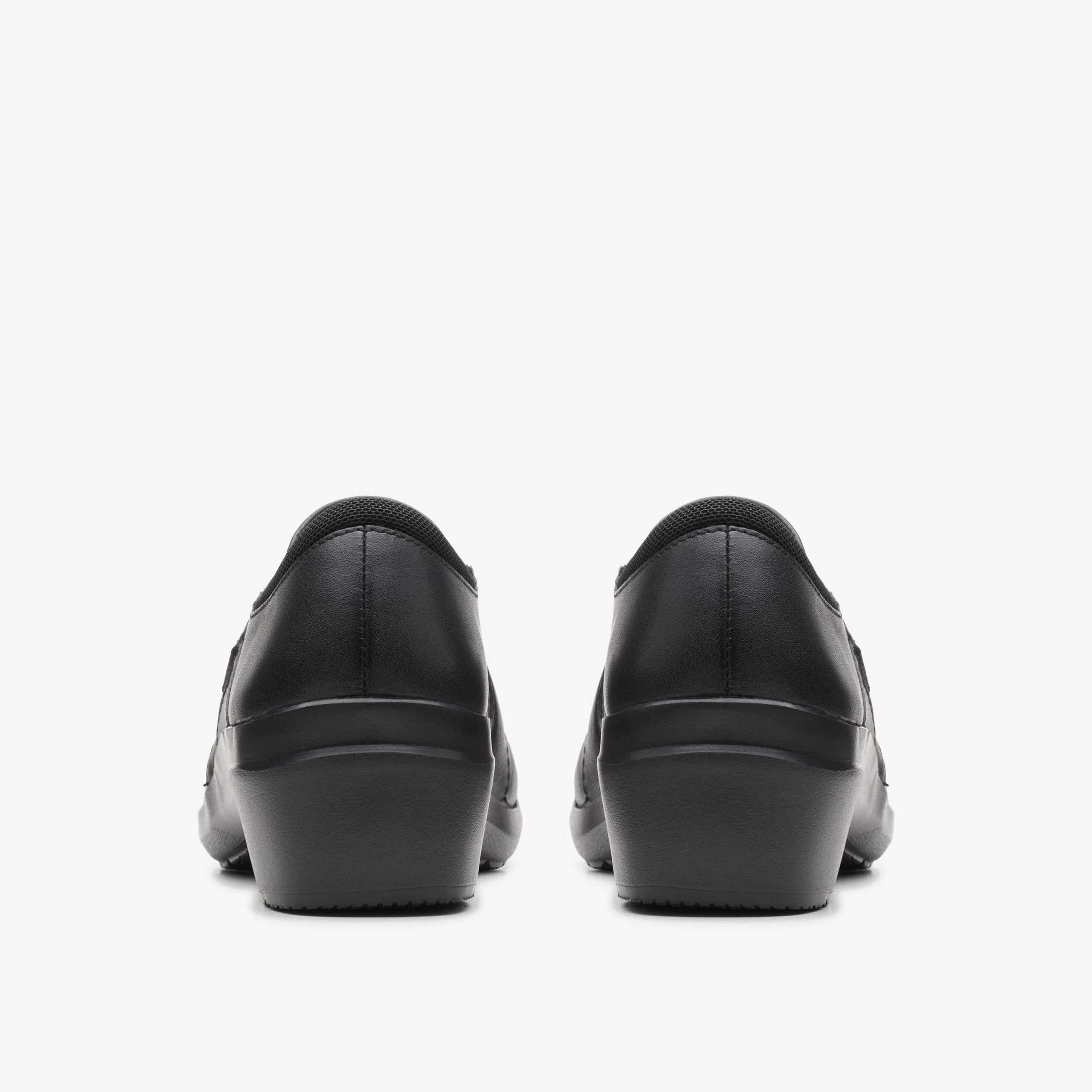 Hot Angie Pearl Black Leather Women Clogs & Mules