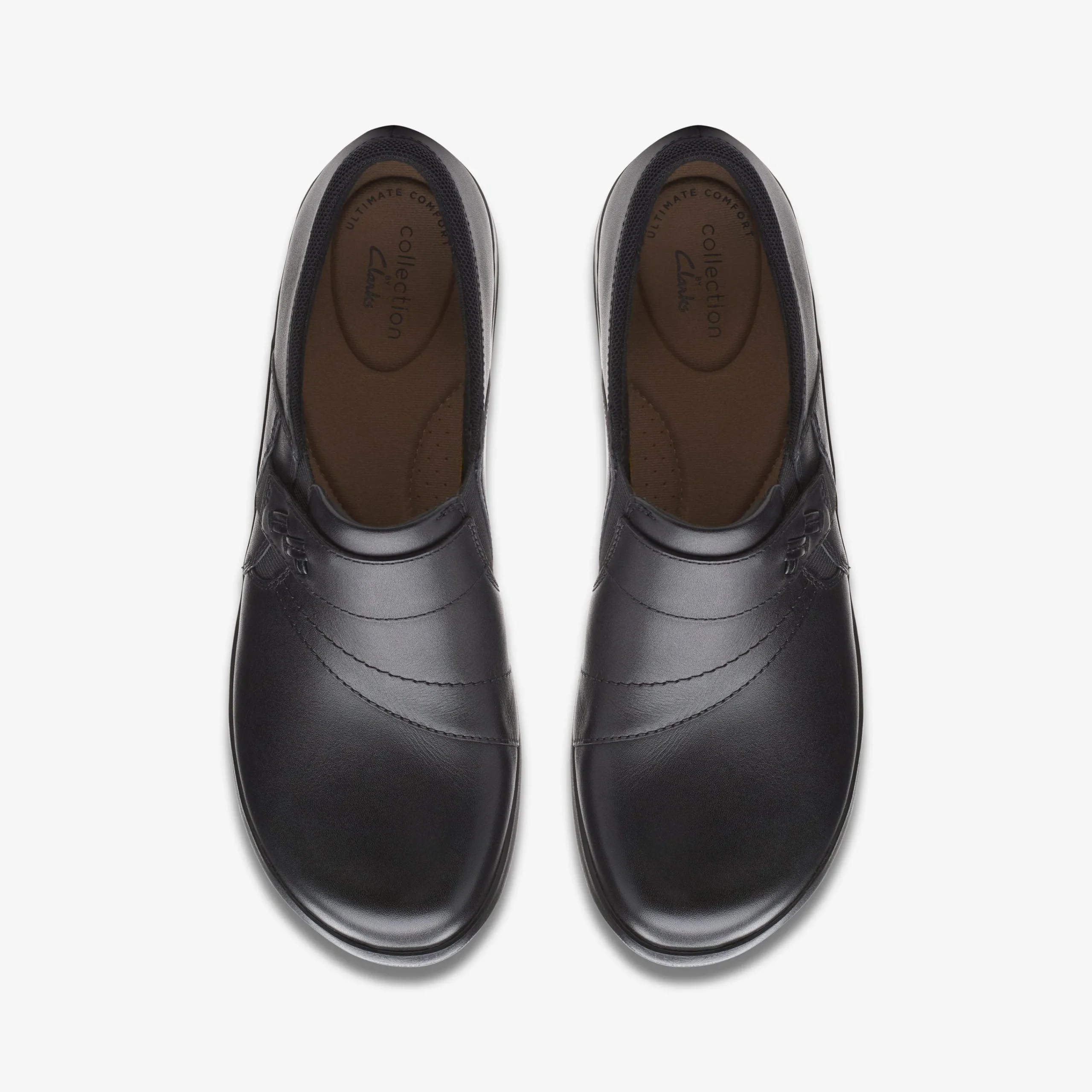 Hot Angie Pearl Black Leather Women Clogs & Mules