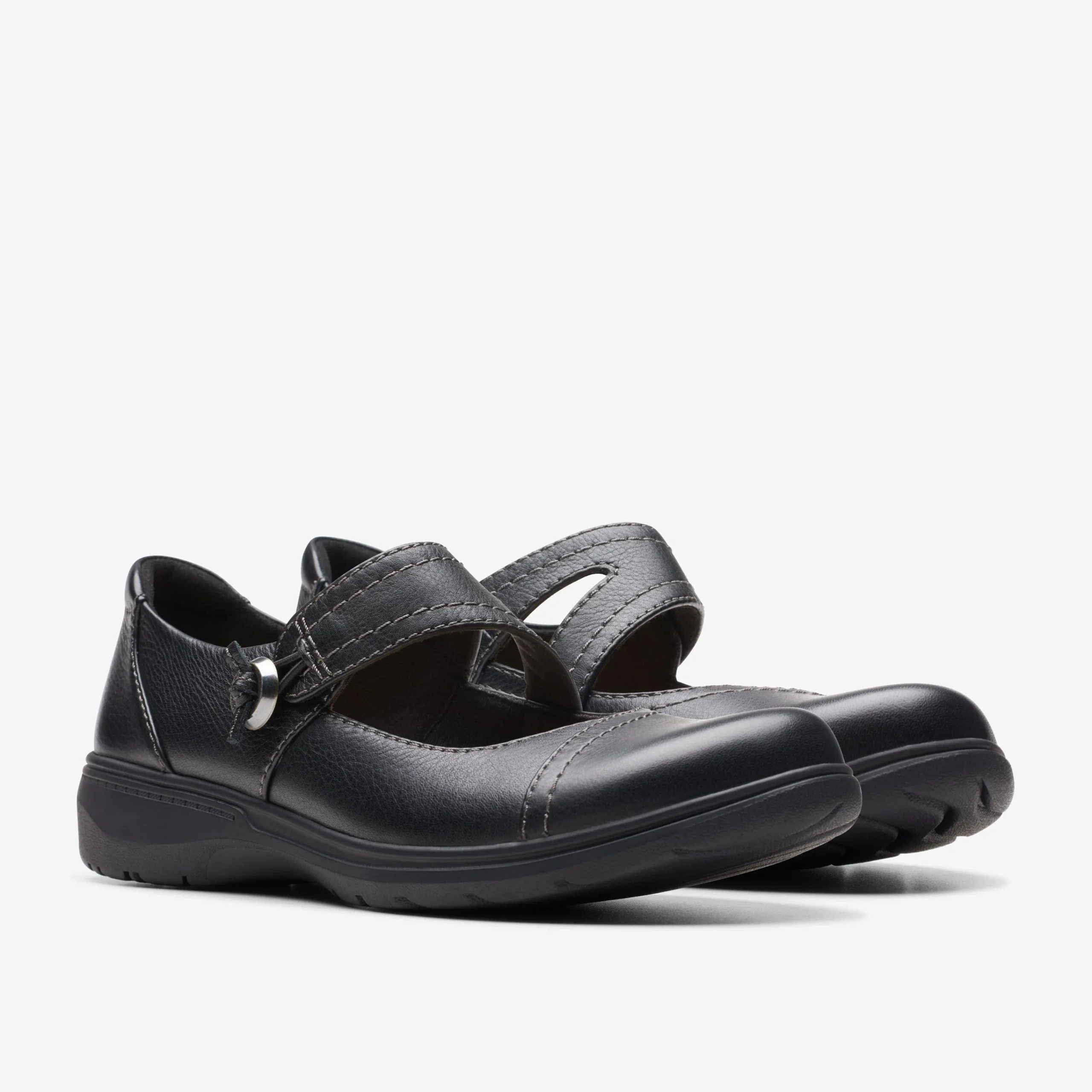 New Carleigh Jane Black Leather Women Slip-Ons|Clogs & Mules