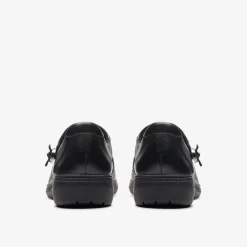 New Carleigh Jane Black Leather Women Slip-Ons|Clogs & Mules