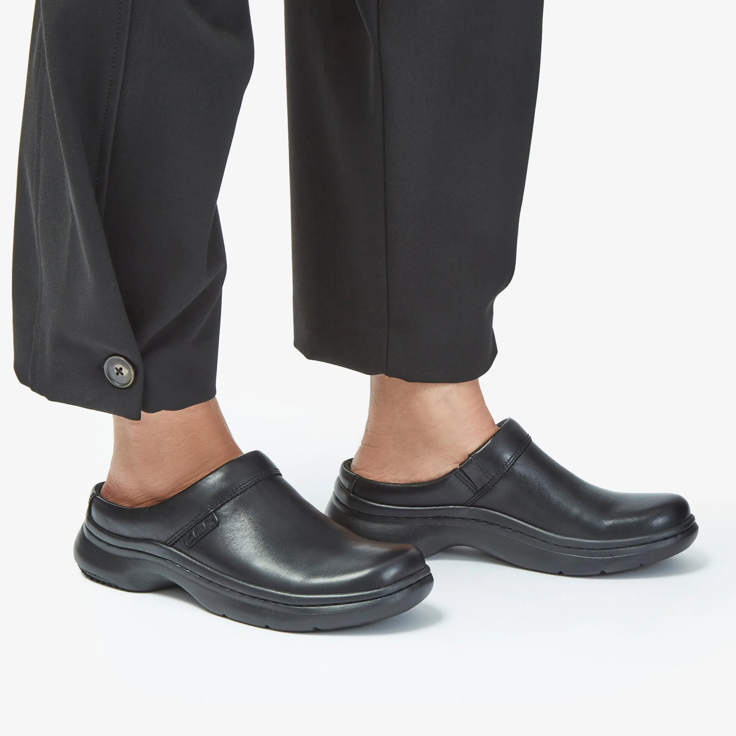 Clearance Pro Clog Black Leather Women Slip-Ons|Clogs & Mules