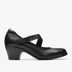 Clearance Emily 2 Mabel Black Leather Women Mary Janes|Heels & Pumps