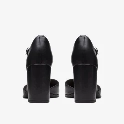 Hot Freva 85 Bar Black Leather Women Dress Shoes|Heels & Pumps