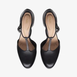 Hot Freva 85 Bar Black Leather Women Dress Shoes|Heels & Pumps