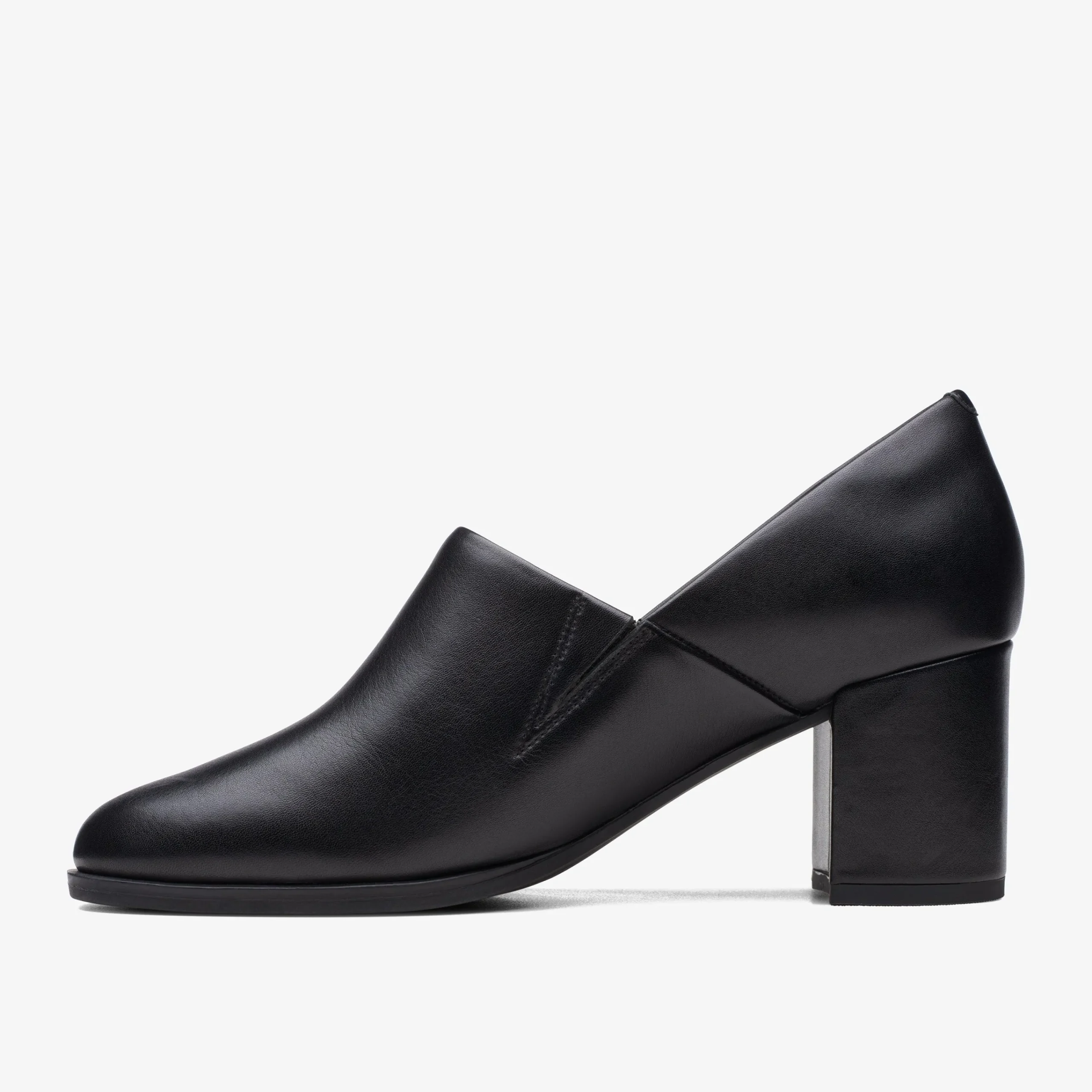 Freva 55 Lily Black Leather Women Dress Shoes|Heels & Pumps