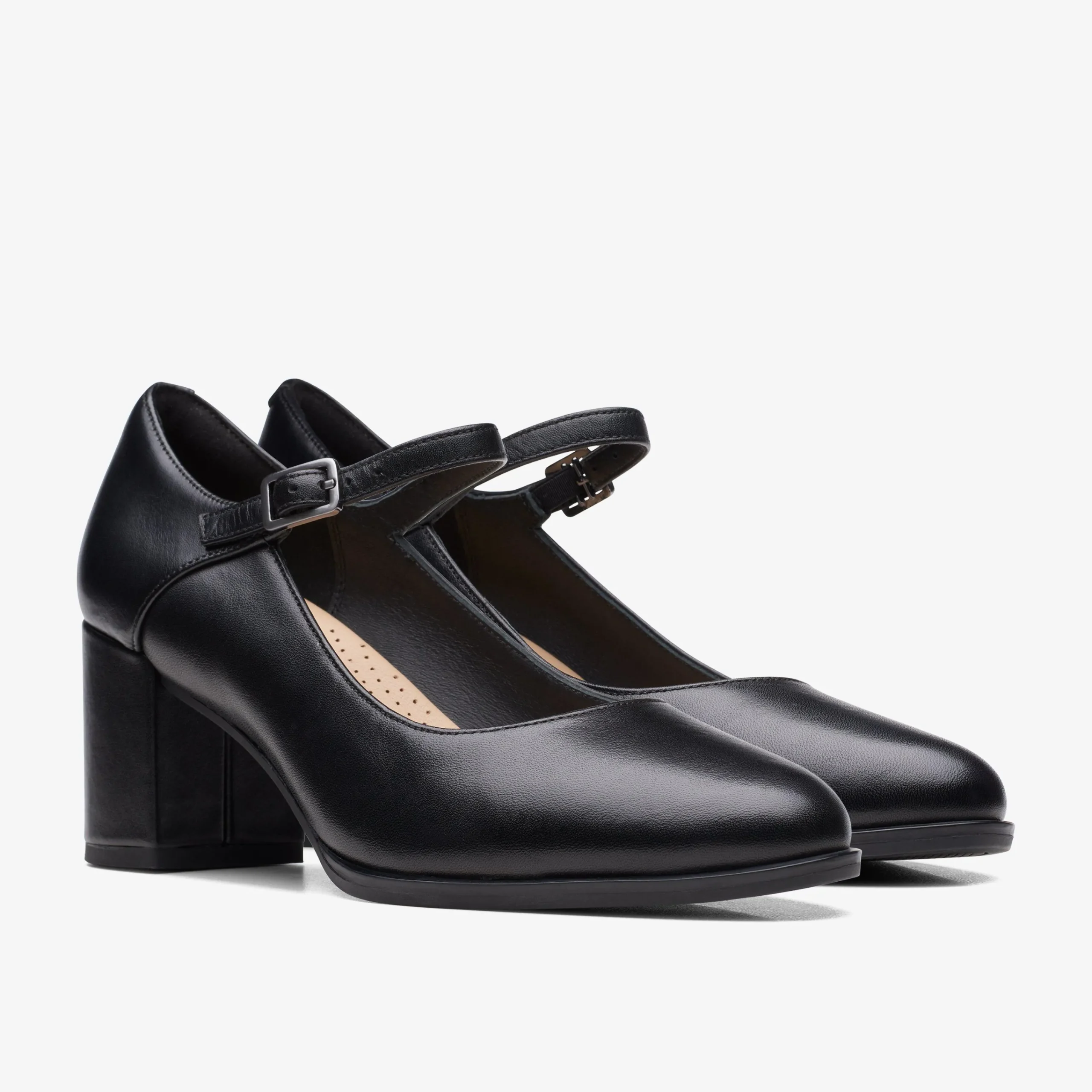 Online Freva 55 Strap Black Leather Women Mary Janes|Dress Shoes