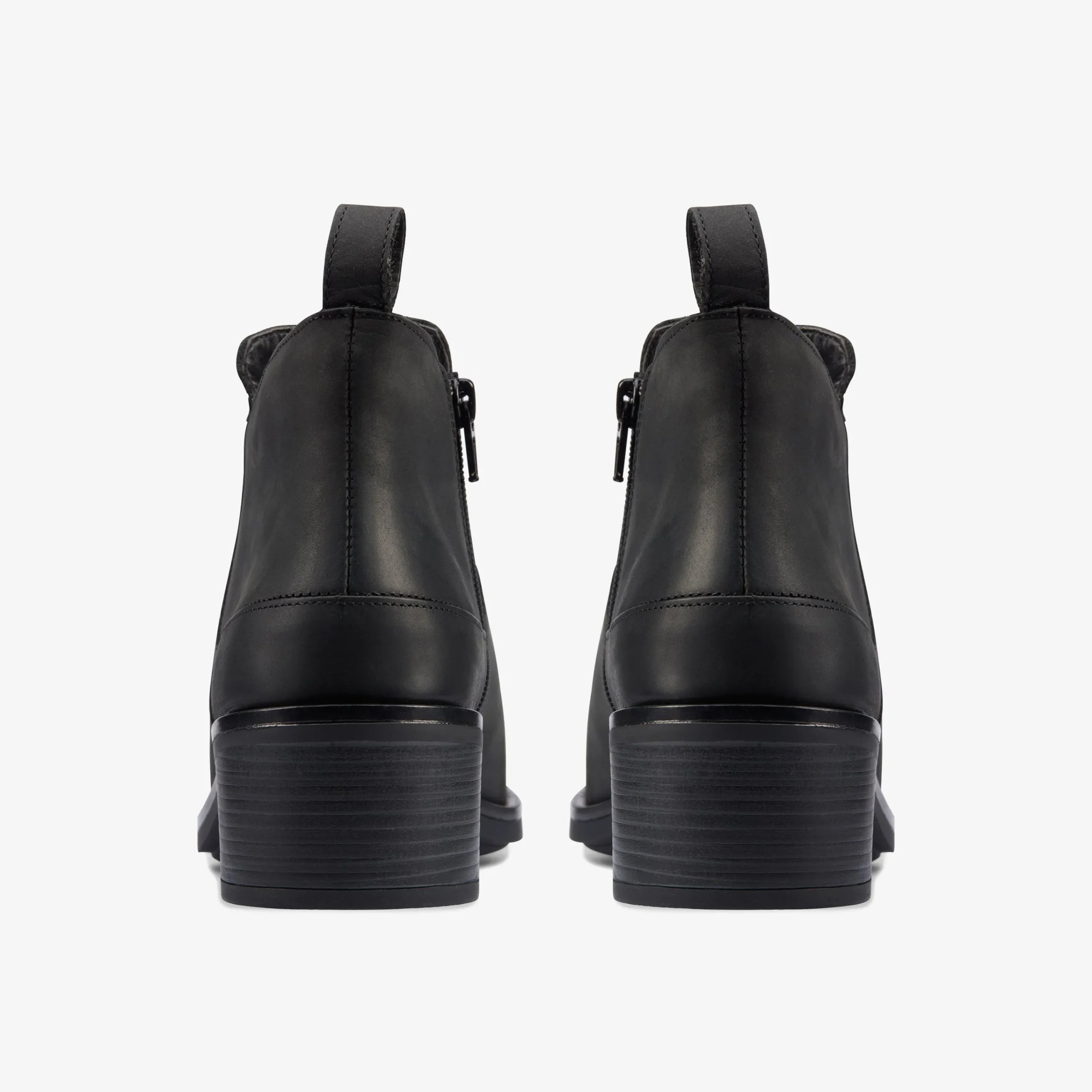 Memi Zip Black Leather Women Boots & Booties