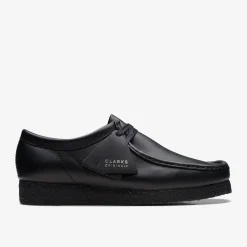 Hot Wallabee Black Leather Wallabees|Wallabees