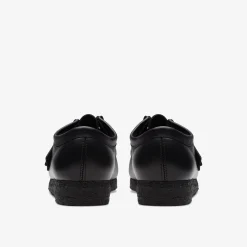 Hot Wallabee Black Leather Wallabees|Wallabees