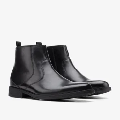 Best Whiddon Zip Black Leather Dress Shoes|Boots